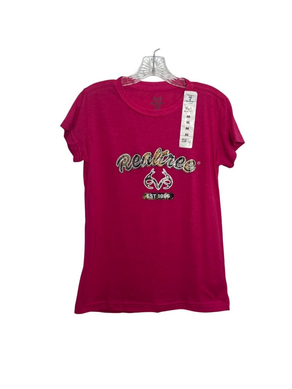 Realtree Graphic Tshirt Womens Medium Pink New Hunting Summer Outdoors